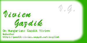 vivien gazdik business card